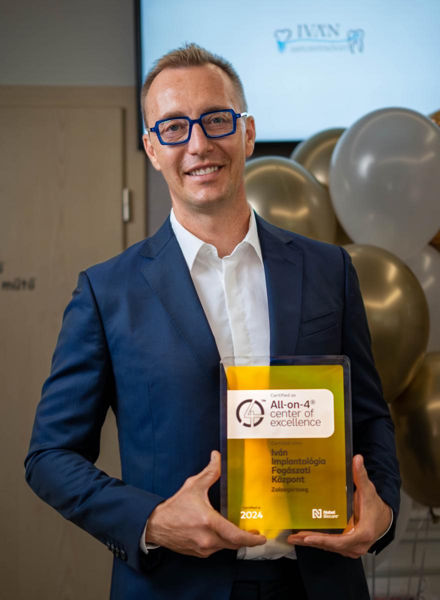 Dr. Ivan Gyula fogorvos Nobel Biocare All-on-4 dijjal 2024